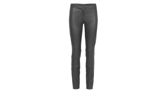 Læder-jeans grå