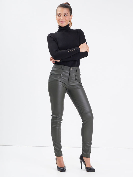 Skind jeans grøn