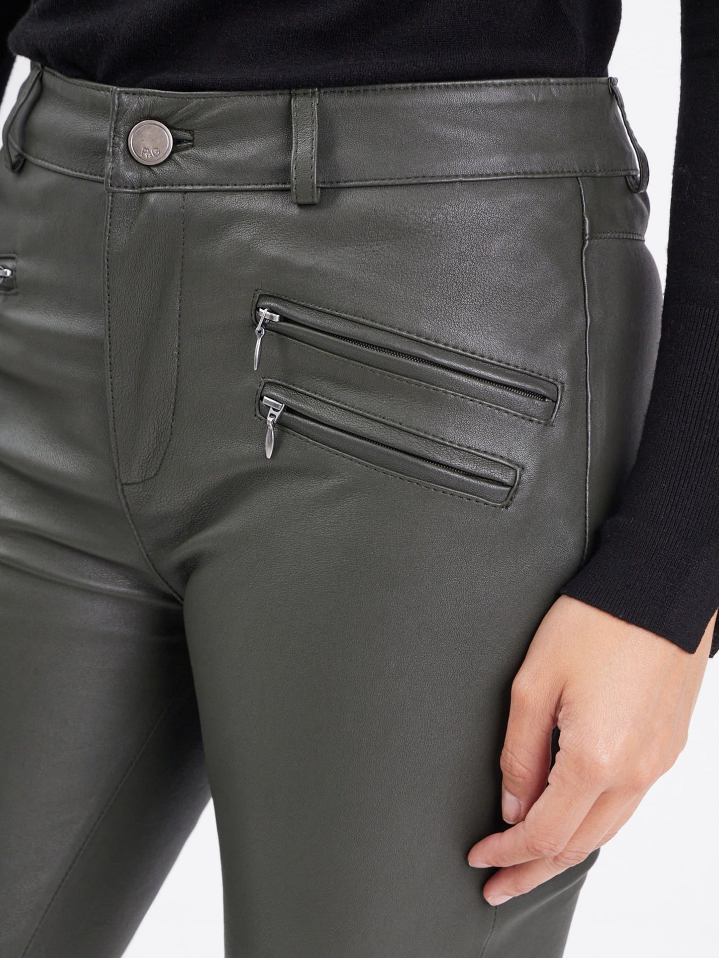 Skind jeans grøn