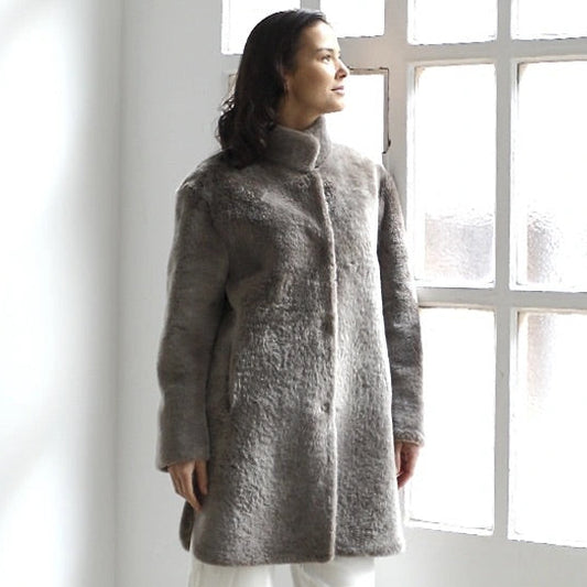 Rulamsfrakke med slids