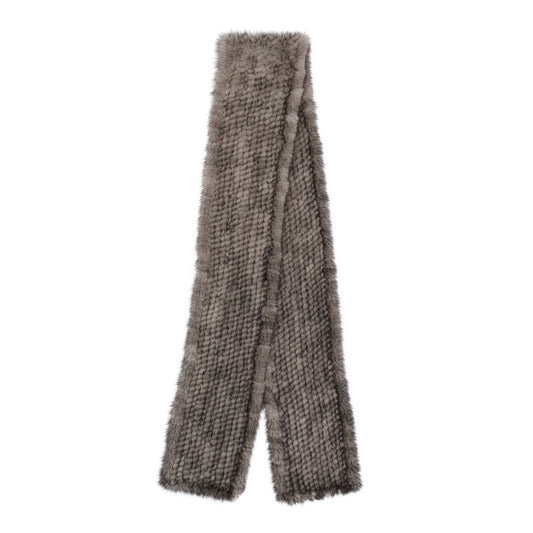 Mink-halstørklæde blue iris