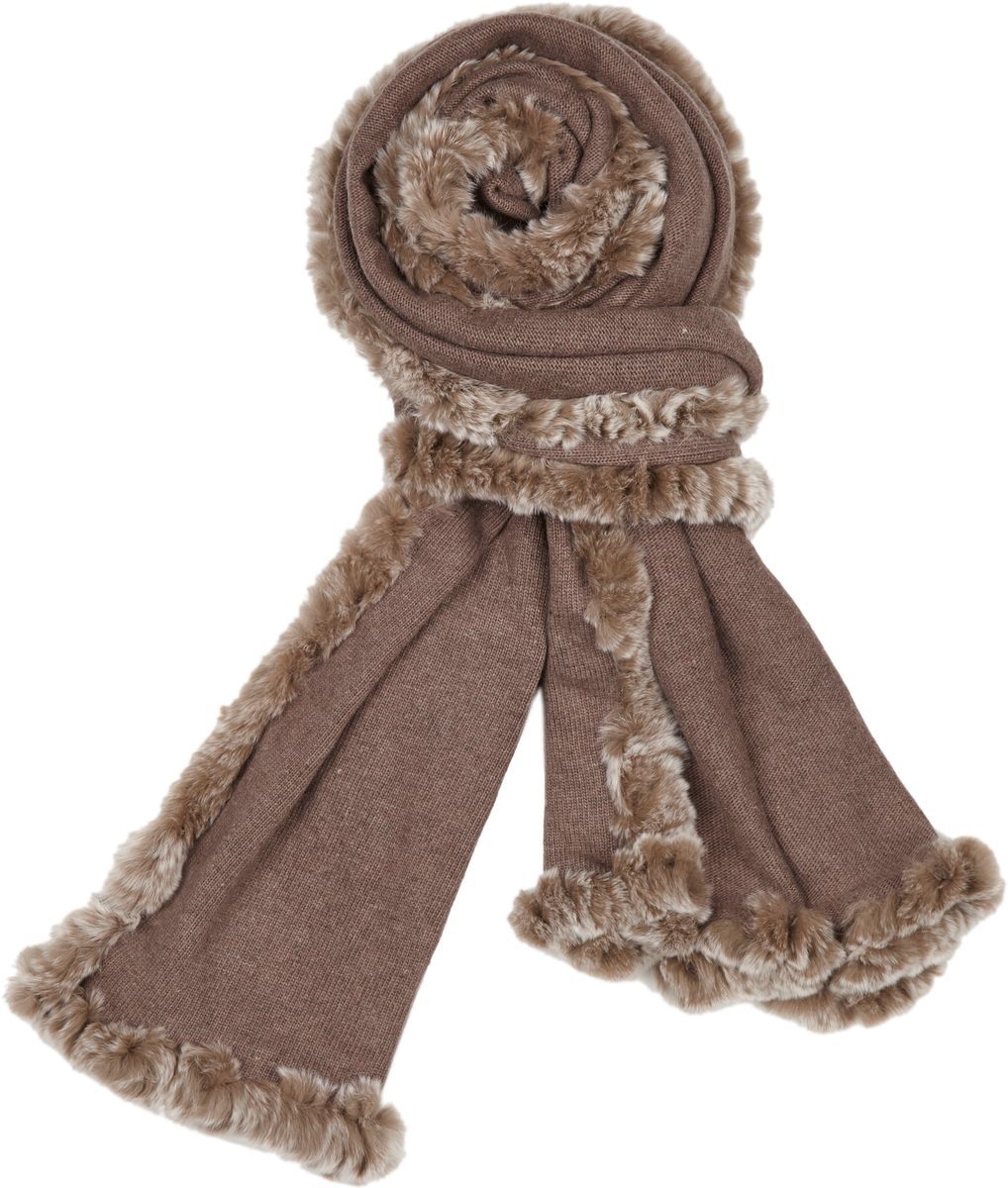 Scarlet tørklæde med pelskant