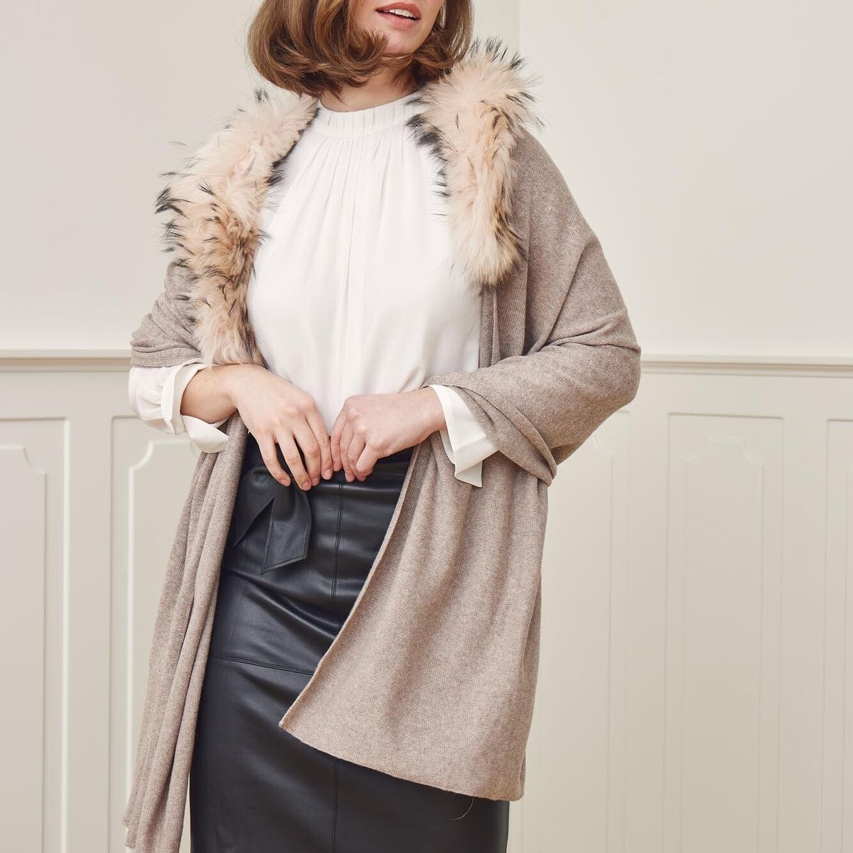 Silvia Tørklæde pelskant