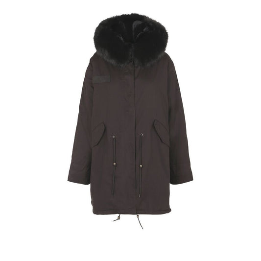 Fishtailjakke sort med sort krave