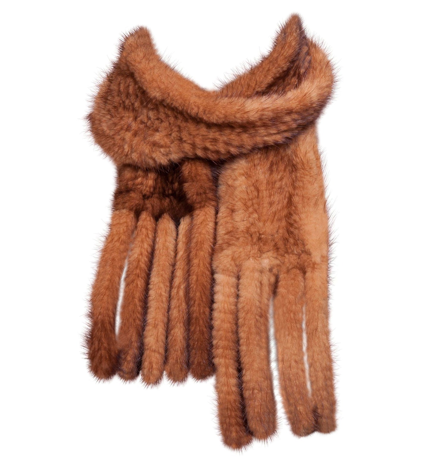 Minkhalstørklæde golden